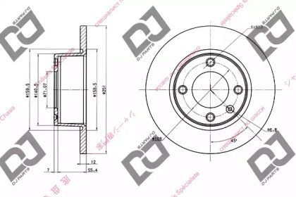 Тормозной диск DJ PARTS BD1511